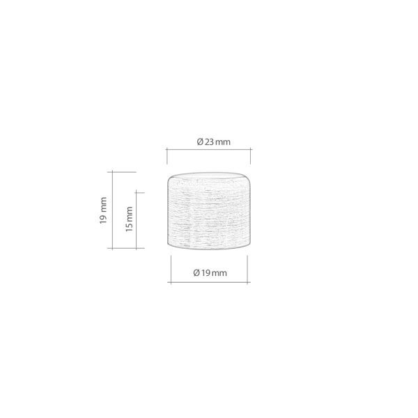 Einddop rvs 19mm - Afbeelding 2
