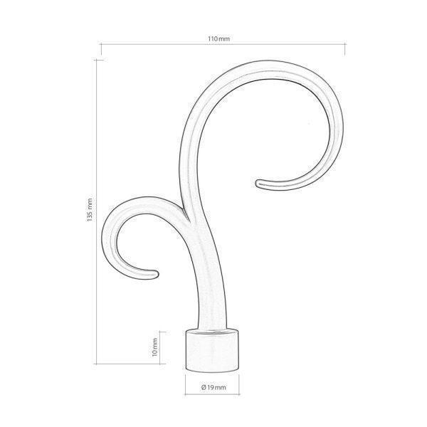 Eindknop Emily links 19mm - Afbeelding 2